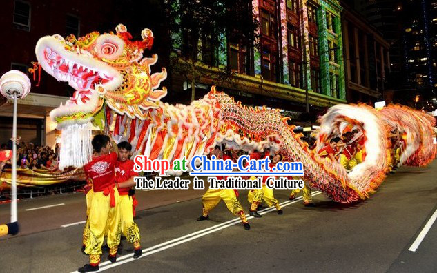 Best Supreme Classic Chinese Handmade Dragon Dance Costumes Complete Set