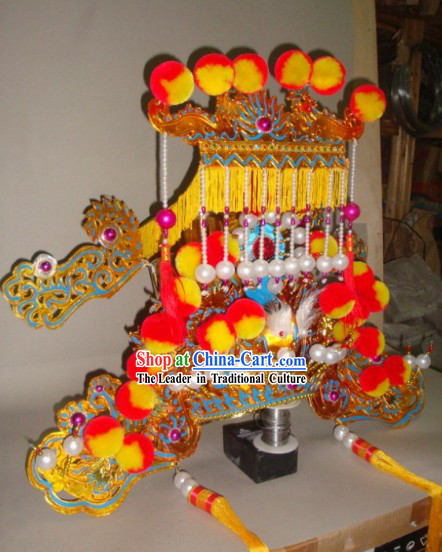 Traditional Chinese Beijing Opera Jade Emperor Headgear for Men