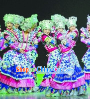 China Miao Clothing and Hat Complete Set for Girls