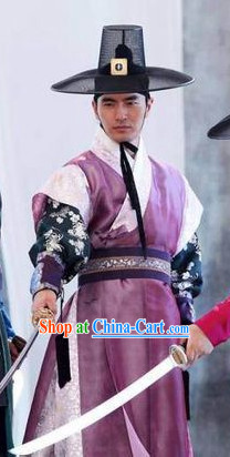 Ancient Korean The Musketeer Costumes and Hat Complete Set for Men