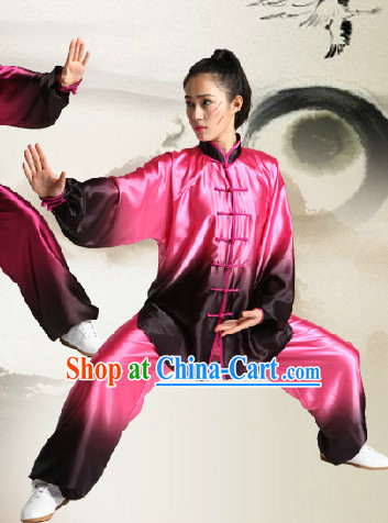 Color Transition Professional Tai Chi Competition Uniform Complete Set