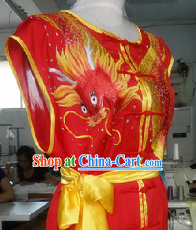 Top Competition Championship Dragon Embroidery Kung Fu Clothes for Men