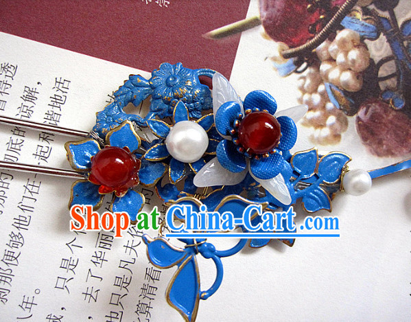 Chinese Traditional Princess Handmade Flower Hair Clasp