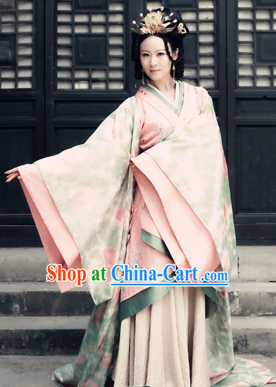 Ancient China Princess Pink Clothes Full Set