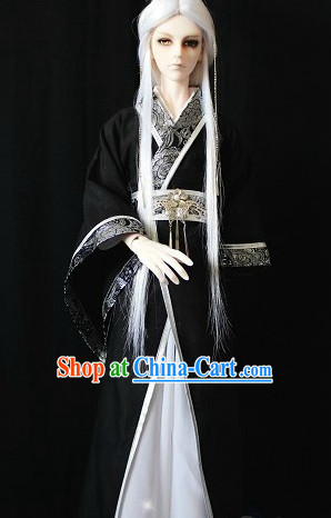 Traditional Chinese Black Hanfu Dresses for Men