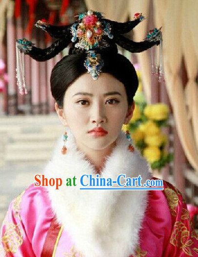 Ancient Chinese Palace Empress Wig and Headwear