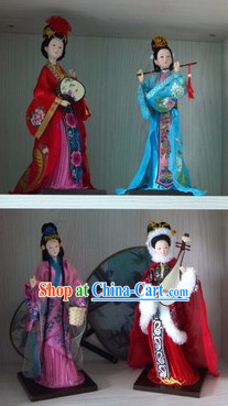 Handmade Beijing Silk Figurine Doll - Ancient Four Beauties Set