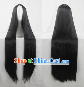 Ancient Chinese Black Long Wig