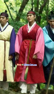 Ancient Korean Playboy Costumes and Headwear Complete Set