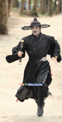 Korean Drama Black Swordman Costumes and Hat