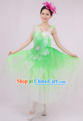 Big Festival Celebration Stage Flower Dance Costumes and Headwear for Girls