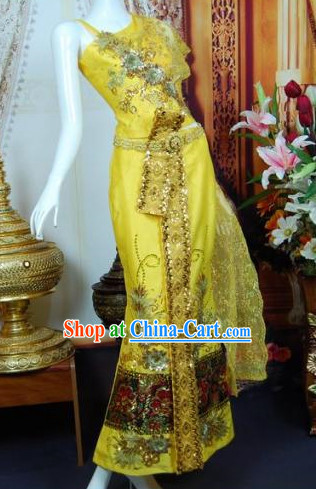 Burma Traditional Wedding Dresses Complete Set for Brides