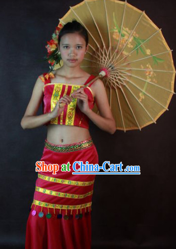 Southeast Asia Traditional Thailand Dance Costumes for Girls