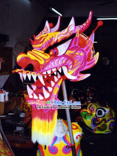 Professional Luminous Dragon Dance Head and Body Costumes Complete Set