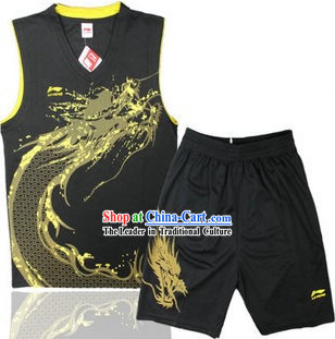 Traditional Black Dragon Dancer Uniform