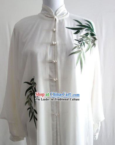 Top Embroidered Bamboo Tai Chi Costumes Three Pieces Complete Set