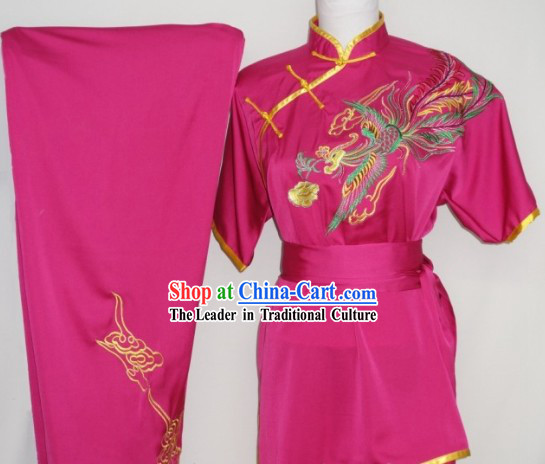 Asian Silk Embroidery Wushu Dress Martial Arts Clothing