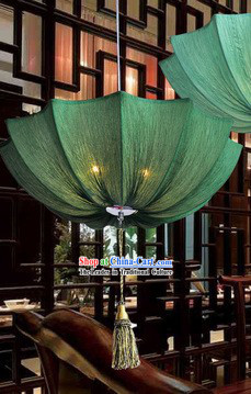 Handmade Traditional Chinese Fabric Umbrella Shape Lantern