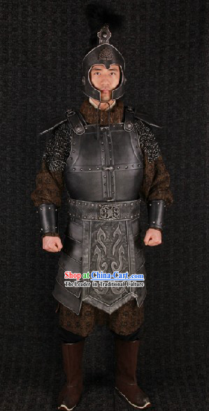 Ancient Chinese Film Costumes Design Armor Clothing Complete Set for Men