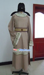 Ancient Chinese Tang Dynasty Male Robe and Hat Complete Set for Men