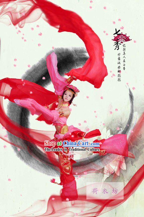 Ancient Asian Princess Cosplay Costumes and Hair Accessories
