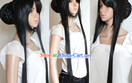 Chinese Cosplay Black Long Sexy Wig for Women