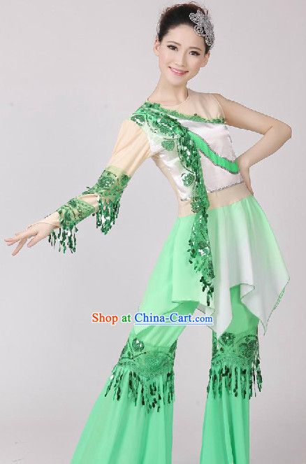 Chinese Fan Dancing Costume