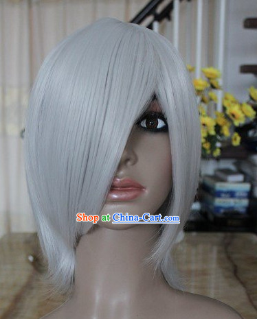 Ancient Chinese Grey Wig for Men