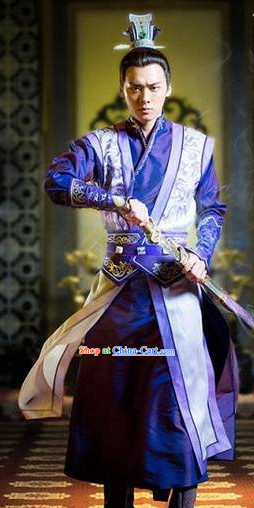 Legend of Ancient Sword Purple Swordman Costume Complete Set