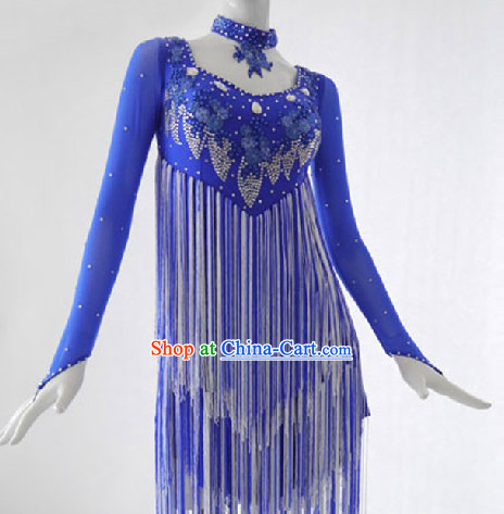 Top Professional Adult Waltz Blue Dance Costumes