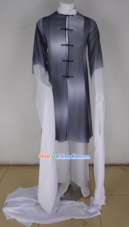 Traditional Chinese Mandarin Classical Dancing Clothes with Two Long Sleeves