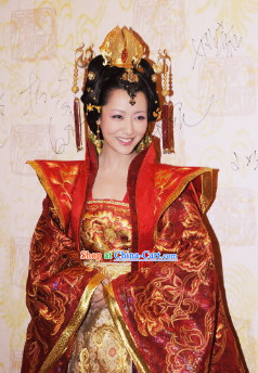 Ancient Chinese Imperial Palace Royal Empress Headpiece and Wig