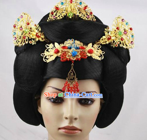 Ancient Chinese Empress Hair Accessories and Wig