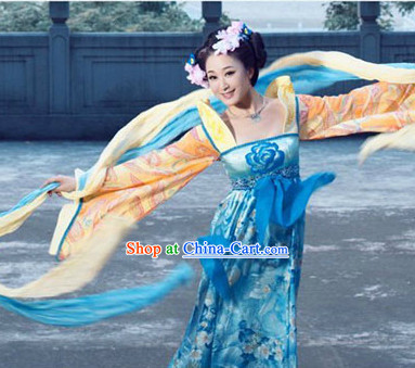 Tang Dynasty High Collar High Waisted Clothes for Women