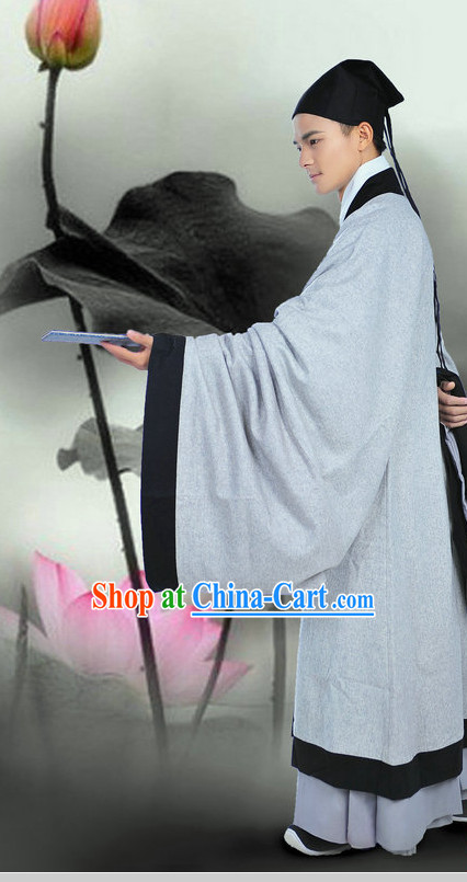 Ancient Chinese Academic Dress and Hat for Men