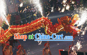 Flame Chinese Customs Best Dragon Mascot Dance Costumes Complete Set