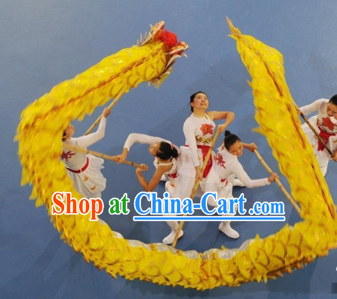 Gold Chinese New Year Adult Dragon Costume Complete Set