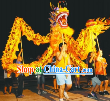 Parade and Competition Shinning Gold Dragon Dance Costumes Complete Set for Six Kids