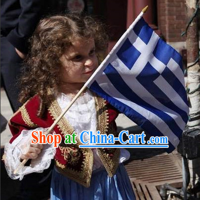 Little Girls Greek Costumes Complete Set