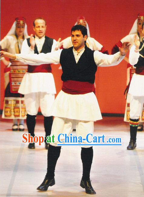 Male Folk Greek Dance Costumes Complete Set