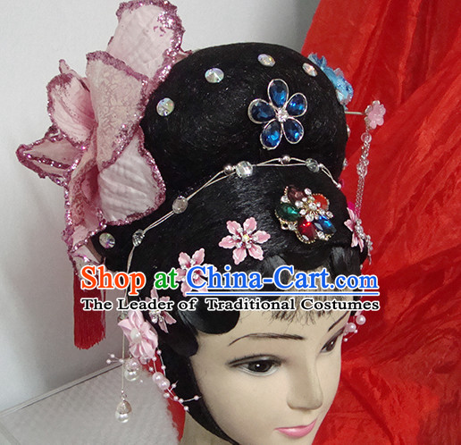 Chinese Opera Peking Opera Cantonese Opera Li Yugang Hairstyles Fascinators Fascinator Wholesale Jewelry Hair Pieces and Black Wigs