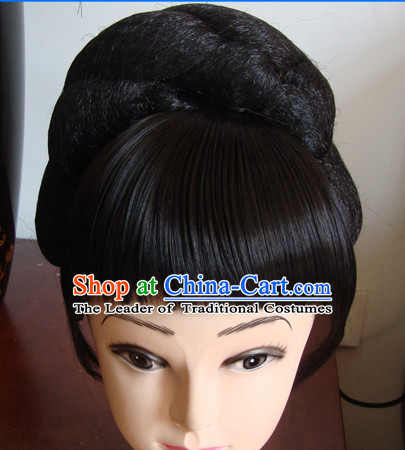 Chinese Stage Theatrical Performances Li Yugang Black Long Wigs