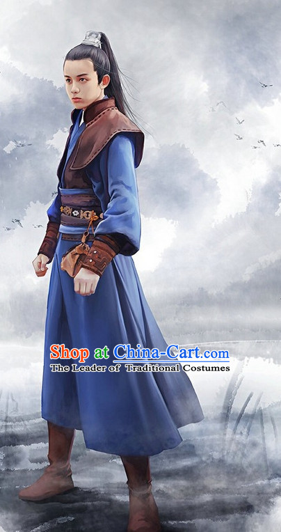 Ancient Chinese Swordsman Halloween Costumes Complete Set