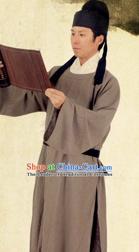 Renowned Chinese Poet and Tang Dynasty Government Official Bai Juyi Costume Complete Set for Men