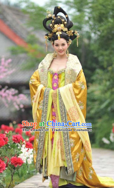 Chinese Tang Dynasty Princess Pingyang Costumes Costume Complete Set for Women