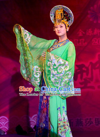 Tang Dynasty Chinese Dance Costumes Opera Costume and Hair Accessories Complete Set for Women