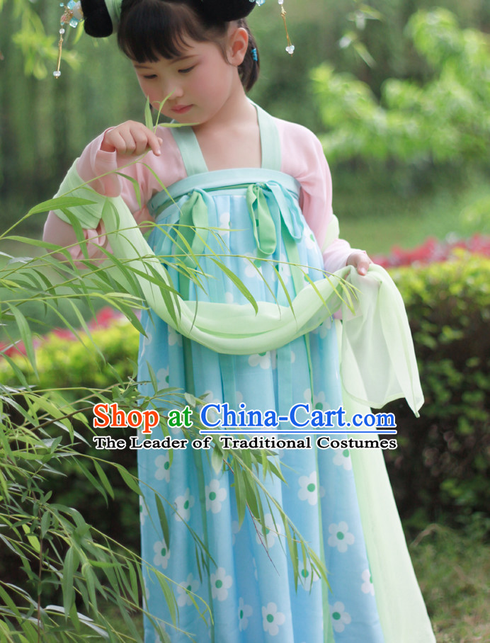 Tang Dynasty Ancient Chinese Kids Clothing Complete Set