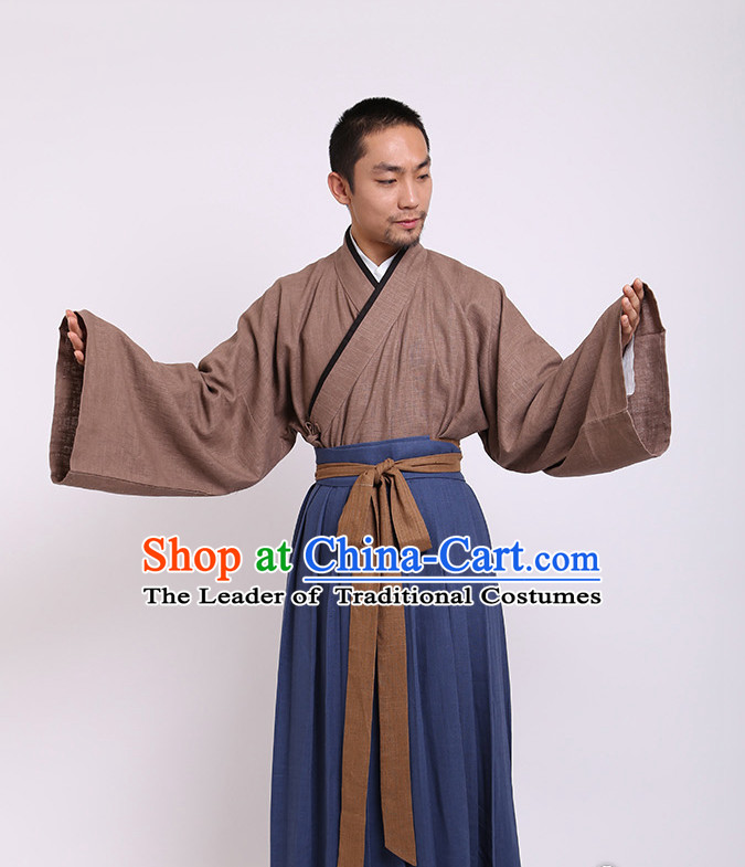 Chinese Costume Chinese Costumes Hanfu Han Dynasty Ancient China Scholar Clothing Dresses Garment Suits Clothes Complete Set for Men