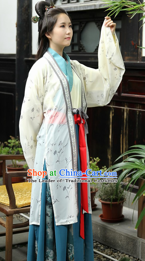 Chinese Costume Chinese Costumes Hanfu Han Dynasty Ancient China Scholar Clothing Dresses Garment Suits Clothes Complete Set for Women