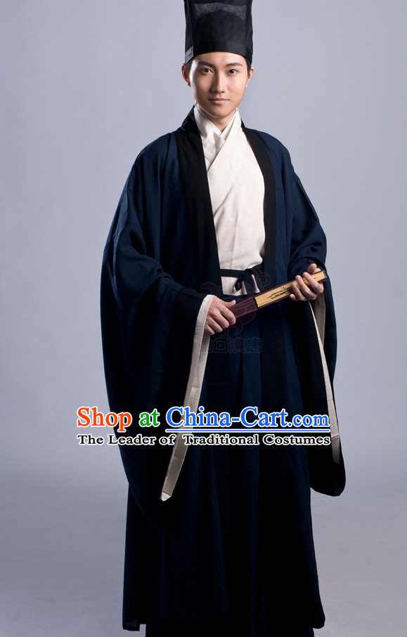 Chinese Costume Chinese Costumes Hanfu Han Dynasty Ancient China Scholar Clothing Dresses Garment Suits Clothes Complete Set for Men